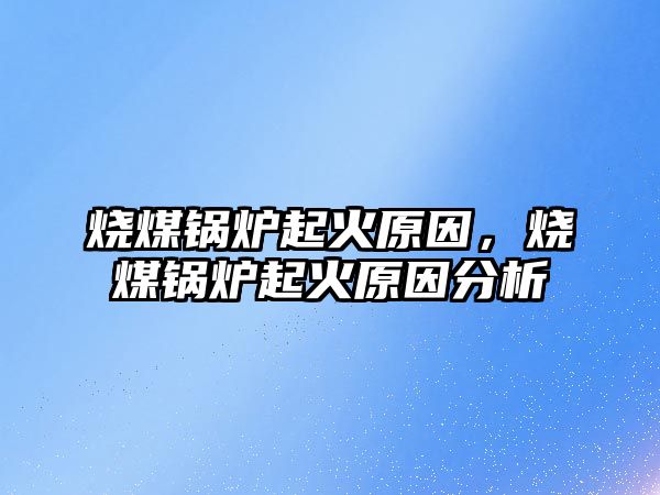 燒煤鍋爐起火原因，燒煤鍋爐起火原因分析